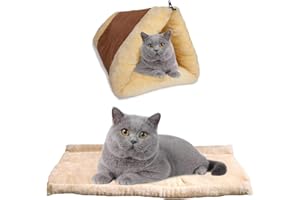 ‎BRKURLEG BRKURLEG Katzinst Selbstheizende Decke für Katzen & Hunde, Größe: 90x59cm, Innovative & Umweltfreundliche Wärmematte, 2 in 1 Tube Cat Matte und Bett groß Pet Bett