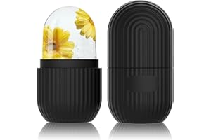 GeeRic Ice Roller Gesicht, Eisroller Gesicht Auge Massagegerät,GesichtGesichtsmassag,Facial Eisroller, Gesicht Straffung, Anti-Aging Falten Straffen Dunkle Ringe Reduzieren Muskelkater (Schwarz)