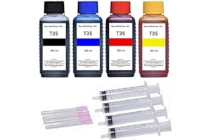 Inkpro Tintenpatronen Nachfüllset - 4 x 100 ml Premium Nachfüll-Tinte für T3581, T3582, T3583, T3584, T3591, T3592, T3593, T3594, T35 XL Black, Cyan, Magenta, Yellow - NSIE354