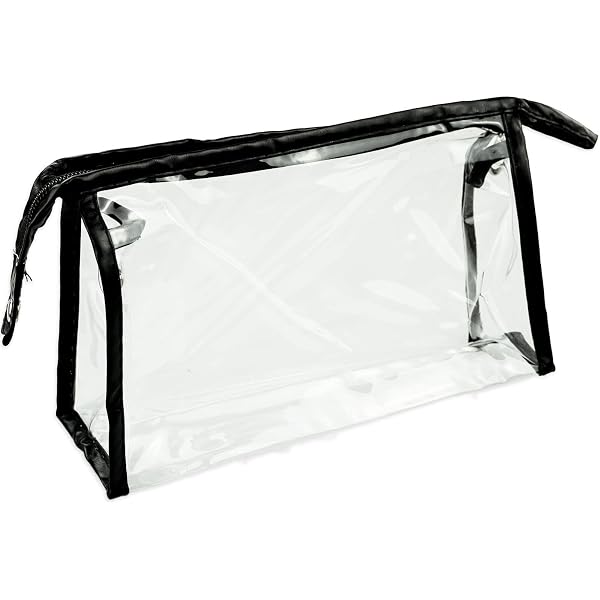 Trousse De Maquillage Holographique Transparente - PVC étanche - Avec Dragonne - 19x7,5x10,5 Cm