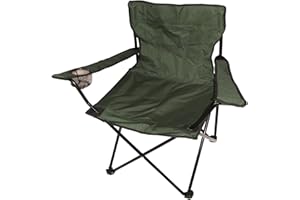 MOJAWO Sedia da pesca, pieghevole, da pesca, con portabicchieri e borsa, colore: verde