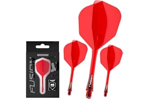 ‎WINMAU WINMAU Darts Fusion Integrated Flight & Shaft System - No.6 Shape and Design - Verfügbar in Kurz, Intermediate und Medium erhältlich