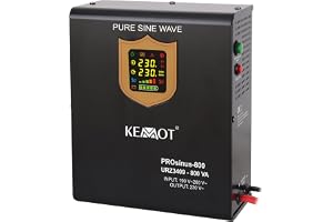 Nödströmförsörjning KEMOT PROsinus-500 URZ3409 växelriktare ren sinus laddningsfunktion 12 V 230 V 800 VA/500 W