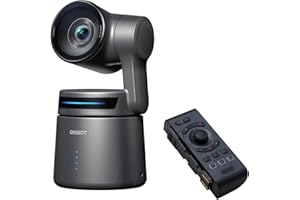 OBSBOT Tail Air Combo avec Télécommande, Caméra PTZ de Suivi AI avec Prise en Charge NDI, App Intelligente, HDMI/USB-C/WiFi, Caméra Vidéo pour Le Streaming, l'église, etc.