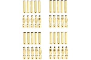 YOUME POWER Youme 20 Paar 4mm Gold Bullet Bananenstecker für RC Lipo Batterie