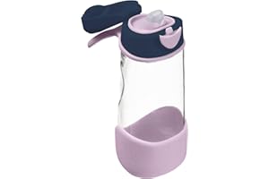 b.box Sportowa butelka z wylewką 445 ml: Butelka na wodę dla dzieci z wylewką i pokrywką do szkoły, sportu, podróży, przedszkola. Szczelna i szczelna. Łatwy w trzymaniu trójkątny kształt, trwały