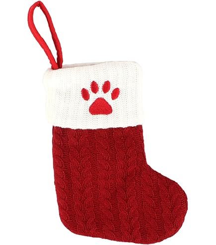 Horoper Cane Gatto Calze Natalizie, Sacchetti Regalo Di Natale Cane Animale Domestico Calze Calze Decorazione Natalizia Calza Appesa Bambola Giocattolo Decorazione Regali