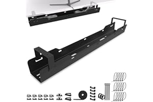 Canalina scrivania - Cable management scrivania - Raccogli cavi scrivania sotto - Porta cavi scrivania - nascondi cavi scrivania - Organizer cavi scrivania - Passacavi scrivania nera - Ultimate Setup®