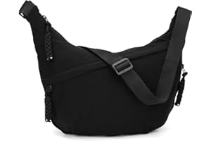 TIAASTAP Halbmond Umhängetasche Nylon Groß Halfmoon Crossbody Bag Women Slouchy Hobo Bauchtasche Crossbag Damen-Schultertaschen mit verstellbarer Schultergurt