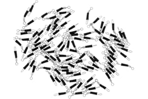 Tenlacum Anello a clip a cambio rapido in acciaio inox, connettore a collegamento rapido, accessori per attrezzatura da pesca (100 pezzi)