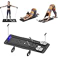 Forubar Pilates Board, Pilates Reformer Set, Multi Functional Foldable Pilates Machine for Home, 5 in1 Pilates Sliding Board, Pilates Equipment with Timer