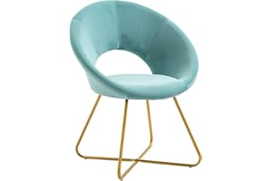 IL GRUPPONE PASSIONE CASA Poltrona Tonda Camera da Letto in Velluto Design Moderno, Sedia Imbottita Circolare con Gambe in Metallo Placcato Oro - Poltroncina per Salotto con Seduta Morbida Modello Grace - Tiffany