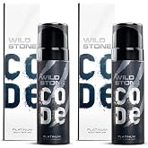 Wild Stone Code Patinum Body Perfume Spray for Men, Pack of 2 (120ml each)