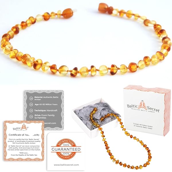 Collana Ambra Naturale Baltica - 33 Cm Sfera Con Certificazione - Foto 5