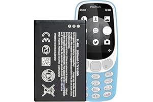 QOUTMCUY BL-4UL Battery Compatible with Nokia BL-4UL, BL-4WL 1800 mAh (3.7 V) for Asha 225, 3310, 3310 3G - Model 2017