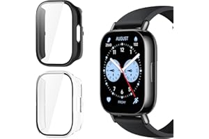 Yenwen etui kompatybilne z Xiaomi Redmi Watch 5 Lite, 2 sztuki, twarde ochrona wyświetlacza do szkła pancernego, odporne na zarysowania, z poliwęglanu (PC), ultra cienkie,