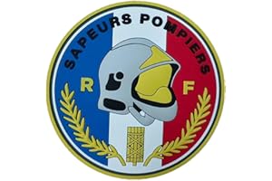 TS TACTICAL STORE Écusson PVC SAPEURS POMPIERS FRANCE Patch 3D PVC Scratch Hook Loop 80 mm | Broche patch MILITAIRE 3D pour sacs à dos militaires | Idéal outdoor, randonnée, airsoft, airsoft | TS-PTCH-FR_SAPP
