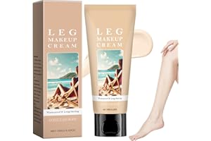 MUIEFE Leg Makeup Waterproof No Transfer, Leg Make Up to Cover Up Tattoo, Concealer Full Coverage for Mature Skin, Long-Lasting Leg and Body Scar Cover Up Makeup, Light Glow, Easy Application (Ivory)