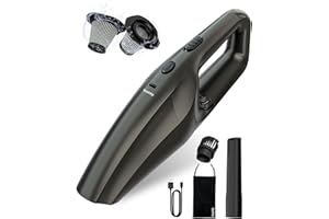 TANYO Aspirapolvere portatile per auto senza fili, Aspirapolvere portatile per auto con forte potenza di aspirazione da 120W e filtro HEPA inossidabile, mini aspirapolvere portatile ricaricabile