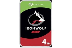 ‎SEAGATE Seagate IronWolf, NAS interne Festplatte 4TB HDD, 3.5 Zoll, 5900 U/Min, CMR, 64 MB Cache, SATA 6GB/s, silber, inkl. 3 Jahre Rescue Service, ST4000VN008