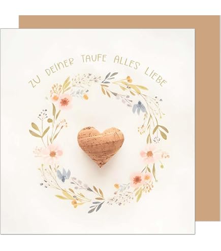 Taufkarte Mit Eukalyptus & Goldkreuz – „Alles Liebe Zur Taufe“ Inkl. Umschlag, DIN A6