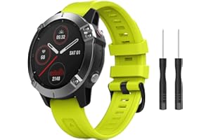 MoKo Strap Compatible with Garmin Fenix 7 6 6 Pro 5 5 Plus, Instinct Solar, Forerunner 745 935 945 955, Epix Gen 2, Quick Fit 22mm Soft Silicone Replacement Watch Band