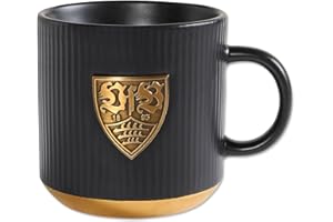 VfB Stuttgart Tasse Wappen Platine schwarz matt offizieller Lizenzartikel
