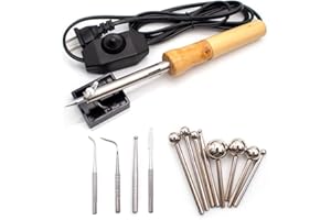 LeTkingok Kit per Creare Fiori in Tessuto di Stoffa Fai-Da-Te 220V, Temperatura Del Saldatore Elettrico Regolabile