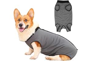PLUSHCEWT Traje de recuperación de chaleco quirúrgico para perros,Traje de mono quirúrgico para perros,Cono de perro E-Collar alternativo después de la cirugía,Camisa profesional de recuperación de ma
