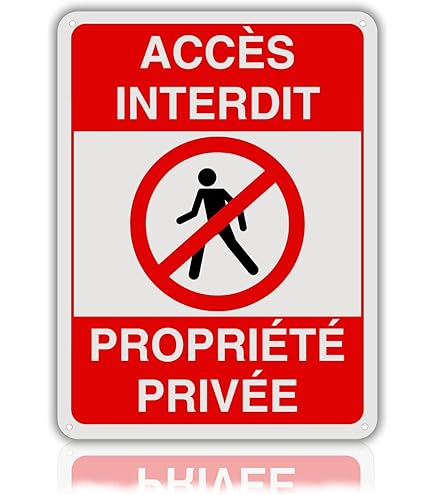 Goodvia Lot De 2 Panneaux D'interdiction D'entrer Dans Un Terrain Privé