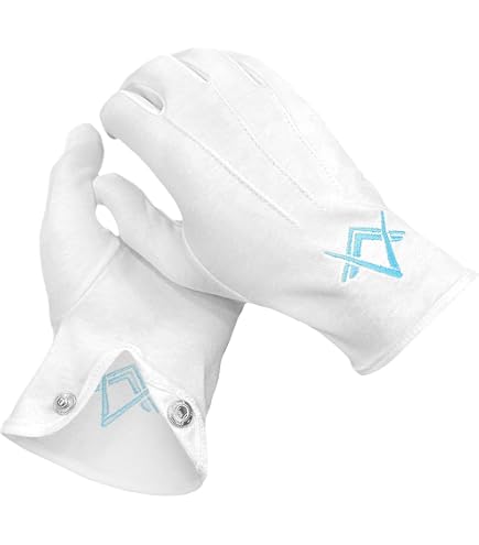 THE MASONIC COLLECTION – 100% weiche weiße Lederhandschuhe – nur Handwäsche – Freimaurer-Geschenk für Männer Fashion