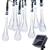 Luci di Goccia Solari, EONANT Gocce D'acqua Goccia D'acqua 20ft 30LEDs Goccia D'acqua Solare Impermeabile per Esterni, Giardi