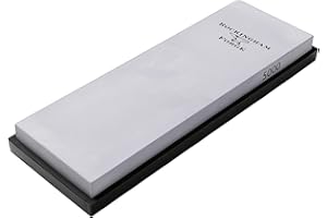 Rockingham Forge Ceramiczny kamień szlifierski o ziarnistości 5000 – bardzo drobny, z gumową podkładką, kamień szlifierski, ostrzałka do noży