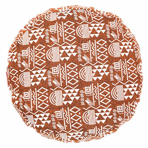 Yogakissen »Vishnu« mit Kordelverschluss & Bio-Dinkelspelz (kbA) Füllung – Höhe ca. 15 cm / Durchmesser ca. 30 cm – ideal als Zafukissen / Meditationskissen / Rondokissen / Meditiationsunterlage – hoher Sitz-Komfort dank Dinkelspelzfüllung / maschinenwaschbar & hautfreundlich. Ideale Hilfsmittel / Accessoire (Sitzkissen) für längere Meditationen - 3