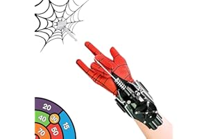 Lonyiabbi Electric Web Shooter - Lanciatore automatico di corde da 2,9 m, con ricarica USB, giocattolo di ruolo da supereroe per bambini, FSQ001, Nero