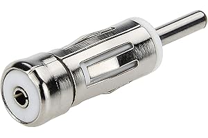 HIAOEY ISO to DIN Plug Pin Adapter, Car Aerial Antenna Adapter Connector for Vehicle Car Audio Radio Head Unit Stereo Receiver, 1 Pack