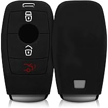 kwmobile autosleutel hoesje compatibel met Mercedes Benz Smart Key autosleutel (alleen Keyless) hoes - Autosleutel behuizing - Sleuteletui in zwart