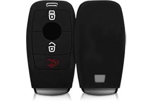 kwmobile Funda Compatible con Mercedes Benz Llave de Coche Smart Key (Solo Keyless) - Carcasa Protectora de Silicona para Llave de Coche - Case en Negro
