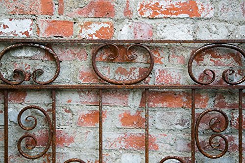 Rankzaun aus Metall Steckzaun Rost 115 x 135cm Metallzaun Rankgitter Beetzaun - 8