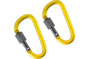 Multi-Color Aluminium Karabiner Clips med skruvlås - Kompakt Travel & Camping Essentials för nyckelring, utomhusäventyr och kvinnors semesterutrustning