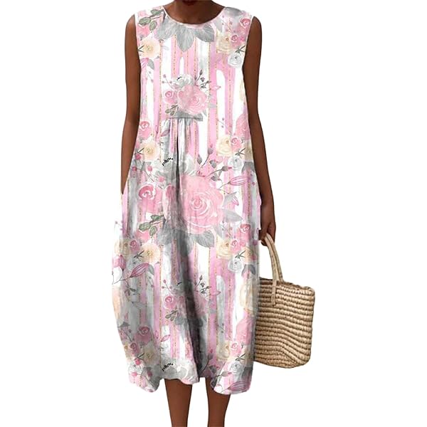 Lands' End Women's Sleeveless Linen Swing Dress, Lavender Cloud Linen, XS :  Amazon.co.uk: Fashion