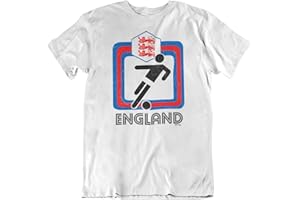 FC Liga England - Mens Football Retro Square Design Organic Cotton T-Shirt