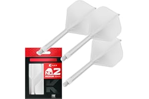 Target Darts Zintegrowane Lotki i Shafty K Flex, No.2 | Zestaw 3 Lotek K-Flex - No2, Kflex All In One Moulded Dart Flight & Stem Długości: Krótki, Pośredni i Średni | Profesjonalne Akcesoria do Rzutek