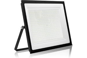 LITGLOBE 500W LED Floodlight Outdoor,50000LM Super Bright LED Security Lights,3000K Warm White Flood Lights Outdoor,IP66 Waterproof Outside Lights,Outdoor Light for Yard Garden Garage