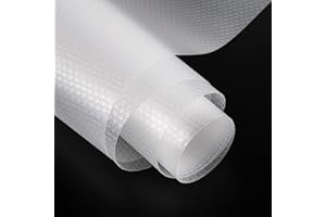 REAQUE 40 x 450CM Tappetino per Cassetti Antiscivolo Trasparente, Rivestimento Cassetti Ritagliabili Cucina, Tappetini Non-Adesivo Eva Plastica Rotolo Carta per Mensola Cassetto Frigorifero