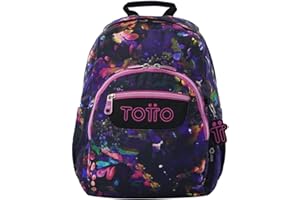 TOTTO - Mochilas Escolares, Diferentes Modelos y Tamaños (12L a 20L), Espaldar Ergonómico con Flujo de Aire, Bolsillos para PC y Botella, Correas en S para Mayor Comodidad, Estampados Únicos