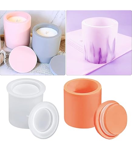 COHEALI Lot De 4 Bougeoirs En Résine époxy - Moule En Silicone Pour