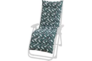 azorex Cojín para Tumbona de Jardín, Colchón Tumbona Acolchada, Cojín para Silla Plegable con Respaldo Alto para Exteriores 150 x 55 x 7 cm (Verde)