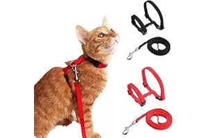 ZLXFT Chalecos ajustables para gatos y gatitos con correa y cuerda de seguridad