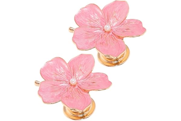 TOPPERFUN 2St Blomhandtag För Flickor Till Byråknappar Rosa Låda Drar Barnlådan Drar Söta Skåpsknoppar Elegant Blomlåda Drar Byråknappar För Flickor Skåplådan Drar Lådratten